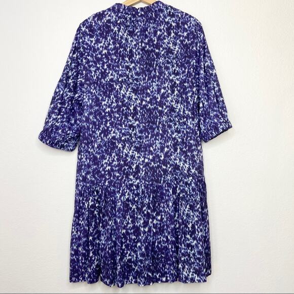 SEA New York Celine Long Sleeve Bib Dress in Lapis Blue NWT Womens Size 10 - Picture 4 of 9